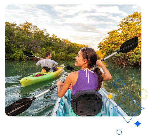 Kayaking in the Florida wetlands